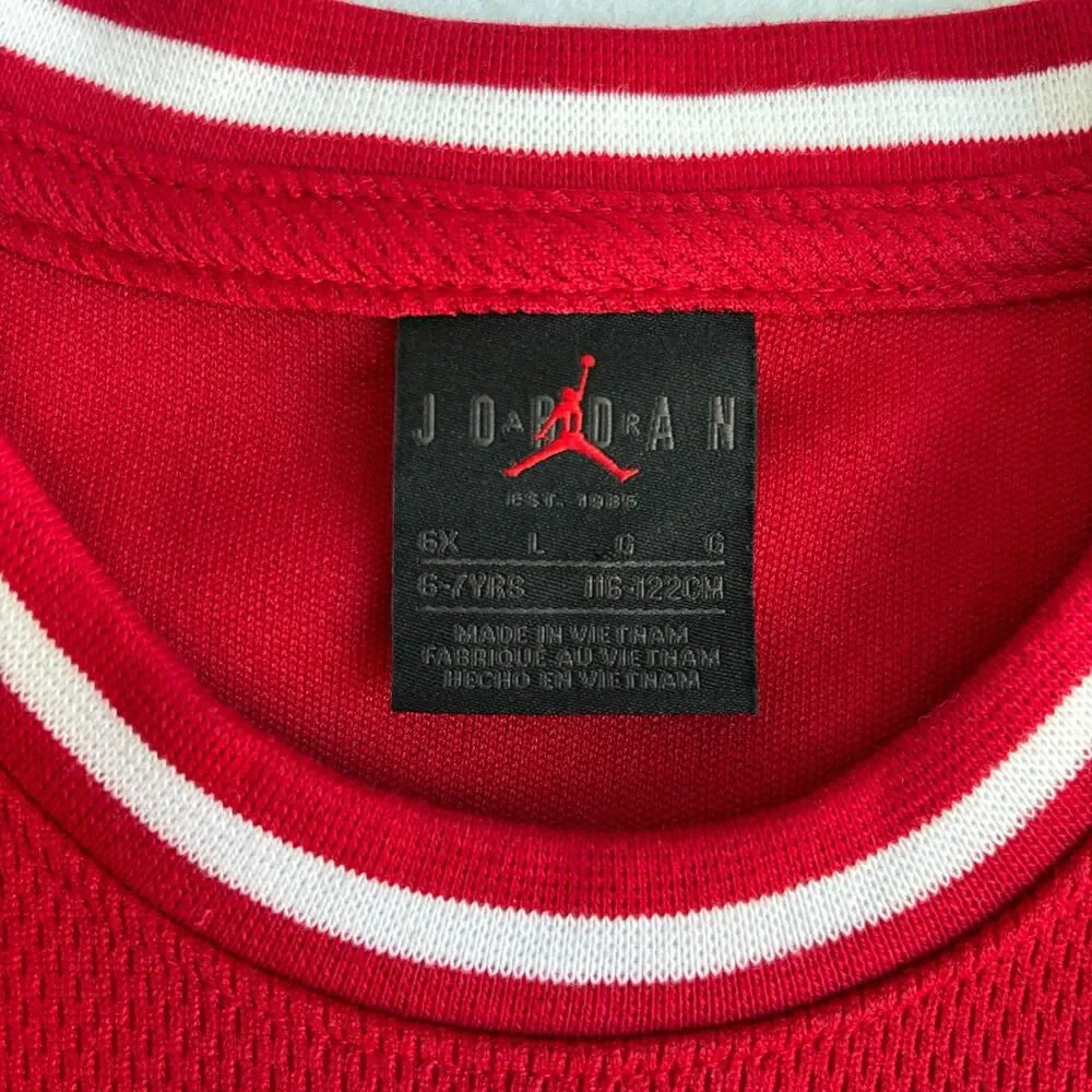 Jordan Nike 23 Jersey Tank Dress Girls 6 L Gym Red Sleeveless Basketball NWT